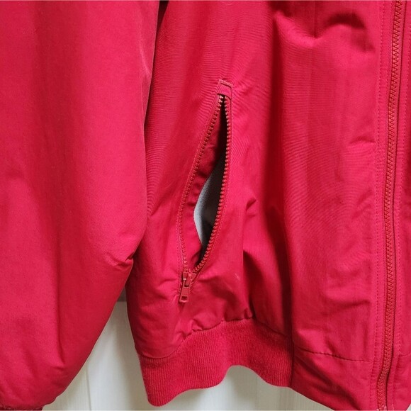 Lands' End Jacket Men XL Red Full Zip Mock Fleece Lined Pockets Long Slv Outdoor - Picture 7 of 15